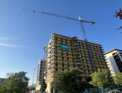 Ecay Construcciones sigue cumpliendo objetivos en la construcción del nuevo hotel y superficie comercial en Pamplona