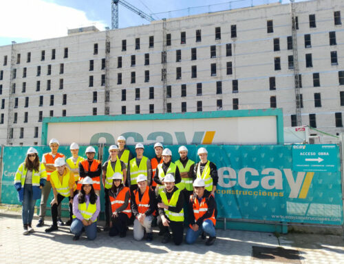 Ecay Construcciones recibe la visita de estudiantes en sus obras de Tarragona y Arrosadía-Pamplona